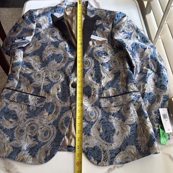 Men’s  Sports Coat, Paisley and Gray.  Size 42 Reg - slim fit NWT - Picture 11 of 12